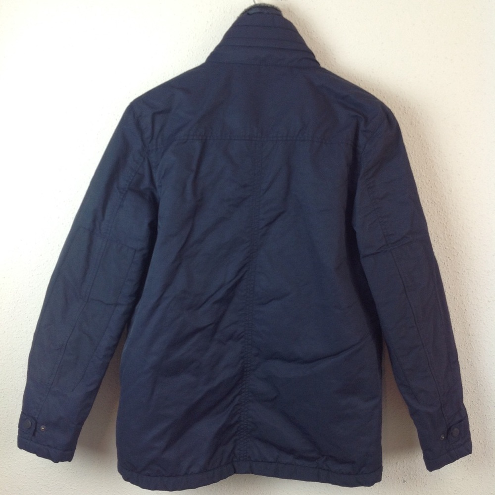 Zara Man Navy Modern Stylish Hooded Utility Jacket - Picture 4 of 8